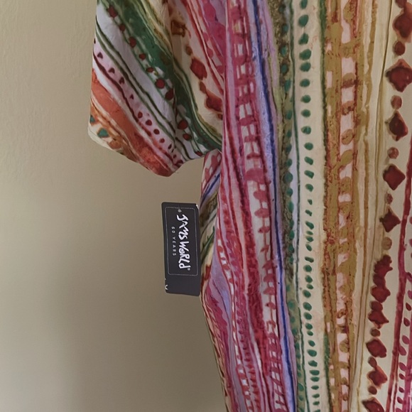 NWT Jams World Cape Candy Stripe Rayon Dress – Size Medium | Vibrant & Flowy - Picture 3 of 5